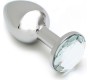Rimba Toys Metal Butt Plug Sofia Clear Jewel