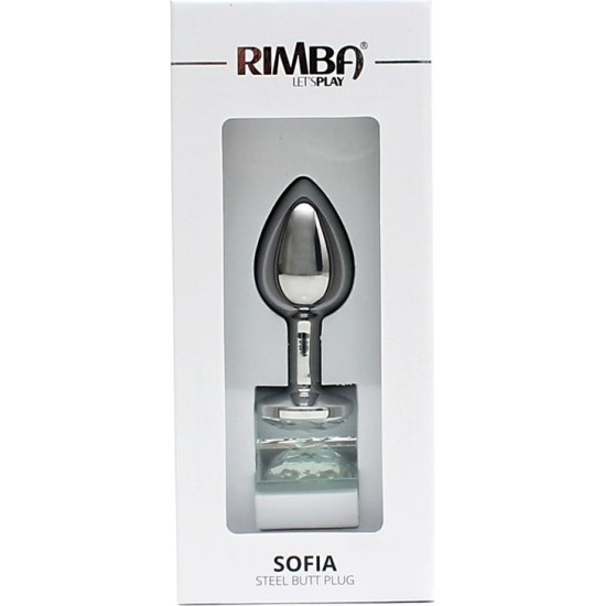 Rimba Toys Metal Butt Plug Sofia Clear Jewel
