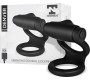 Tardenoche Denver Double Cockring with Vibrating Bullet USB Silicone Black