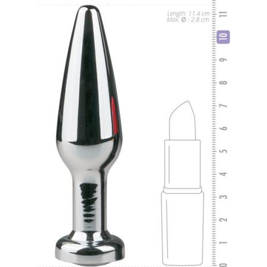 Easytoys Metal Butt Plug No. 9 - Silver/Clear