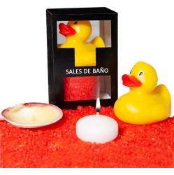 Diverty Sex Set Bath Salts Aroma Red Fruits, Duck, Candle and Shell 150 gr