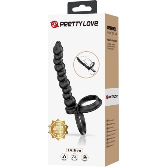 Prettylove Dillion Anal Chain with Penis Ring