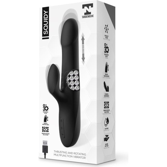 Tardenoche Squidy Vibe with Thrusting Movement and Rotating Beads USB Silicone
