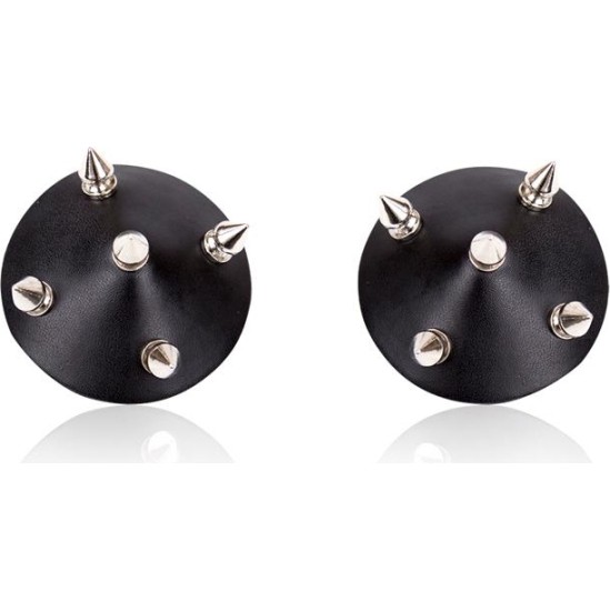 Latetobed Bdsm Line Nipple Covers with Spikes Black