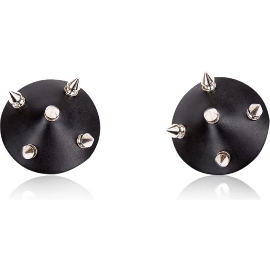 Latetobed Bdsm Line Nipple Covers with Spikes Black