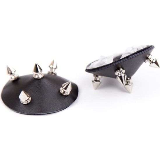 Latetobed Bdsm Line Nipple Covers with Spikes Black