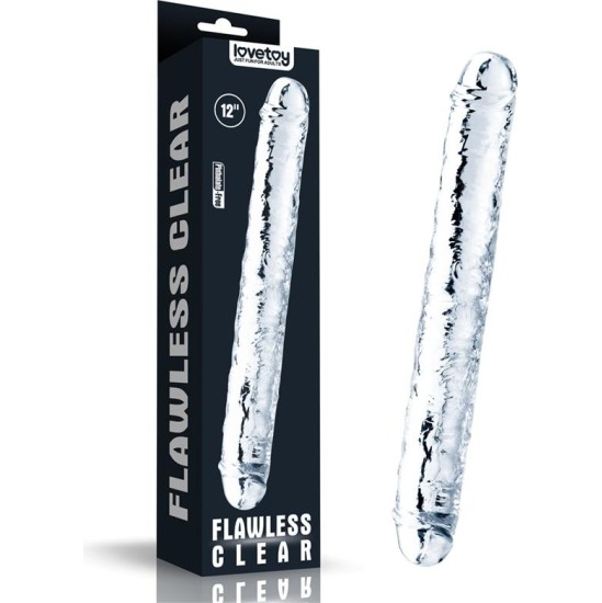Lovetoy Double Dildo Flawless Clear 12 Clear