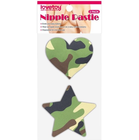 Lovetoy Pack Nipple Covers Star and Heart Camouflage