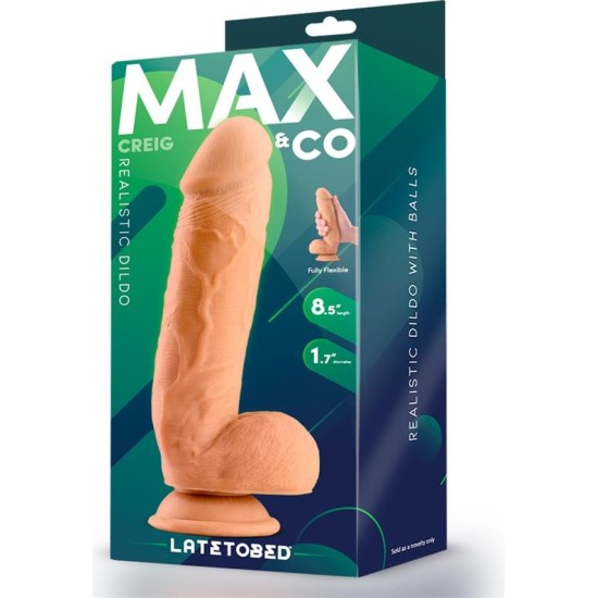 Max & Co Creig Realistic Dildo with Testicles 8.5 Flesh