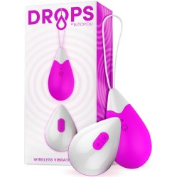 Drops Vibrating Egg Remote Control USB Silicone Purple