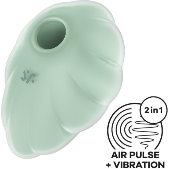 Satisfyer Cloud Dancer Clit Sucker and Vibe Mint