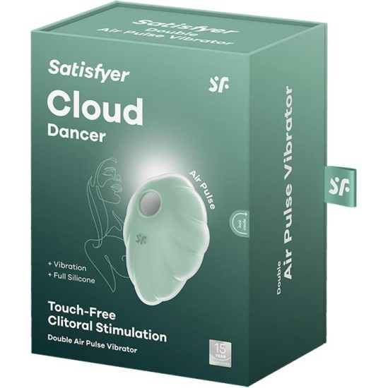 Satisfyer Cloud Dancer Clit Sucker and Vibe Mint