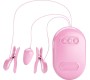 Prettylove Surprise Box Vibrating Egg and Electric Shock Nipple Clamps Pink