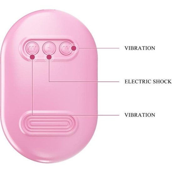 Prettylove Surprise Box Vibrating Egg and Electric Shock Nipple Clamps Pink