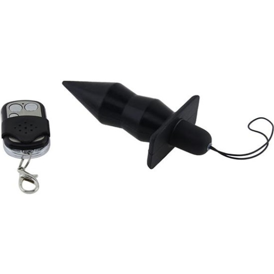 Moove Vibrating Butt Plug with Remote Control Silicone Black