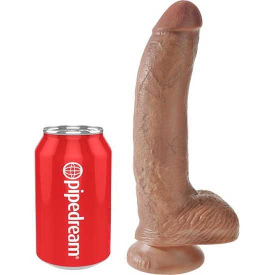 King Cock Reaslitic Dildo with Testicles 9 Tan