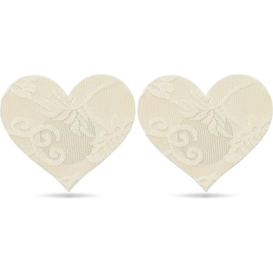 Lovetoy Pack Nipple Covers Flower and Heart Beige
