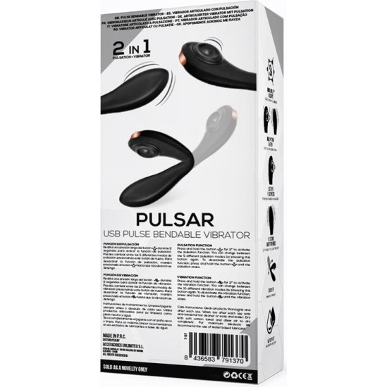 Tardenoche Pulsar Articulated Skeleton Vibrator with Pulsation Silicone USB