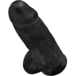 King Cock Dildo with Balls Chubby 9 Black