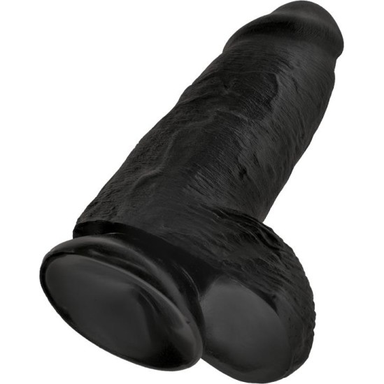 King Cock Dildo with Balls Chubby 9 Black
