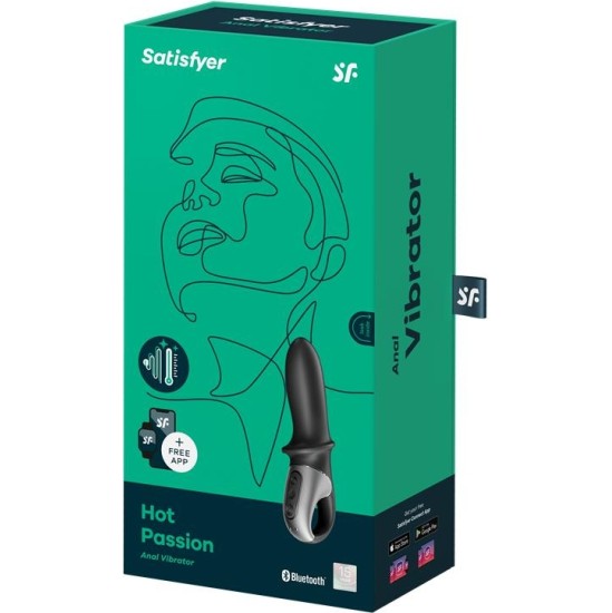 Satisfyer Hot Passion Anal Stimulator with APP and Vibration and Heat Function USB