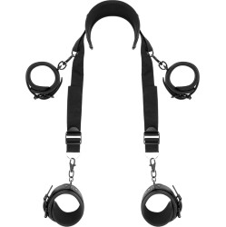 Fetish Submissive Bondage FETISH SUBMISSIVE - MASTER POSITION WITH 4 NOPRENE-LINED HANDCUFFS