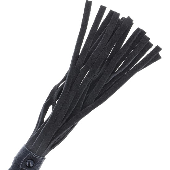 Darkness Sensations DARKNESS - BLACK BONDAGE WHIP WITH LEATHER HANDLE