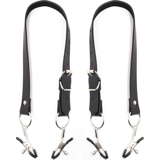 Ohmama Fetish CLITORIS CLAMPS WITH LEG STRAPS