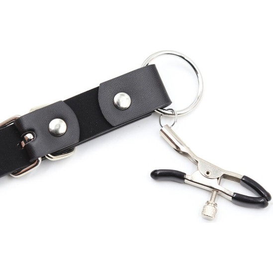 Ohmama Fetish CLITORIS CLAMPS WITH LEG STRAPS