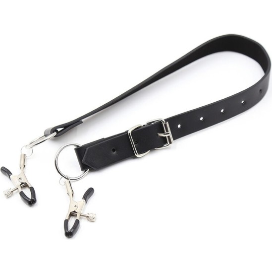 Ohmama Fetish CLITORIS CLAMPS WITH LEG STRAPS