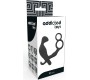 Addicted Toys ANAL PLUG WITH DOUBLE PENIS RING AND TESTICLES BLACK