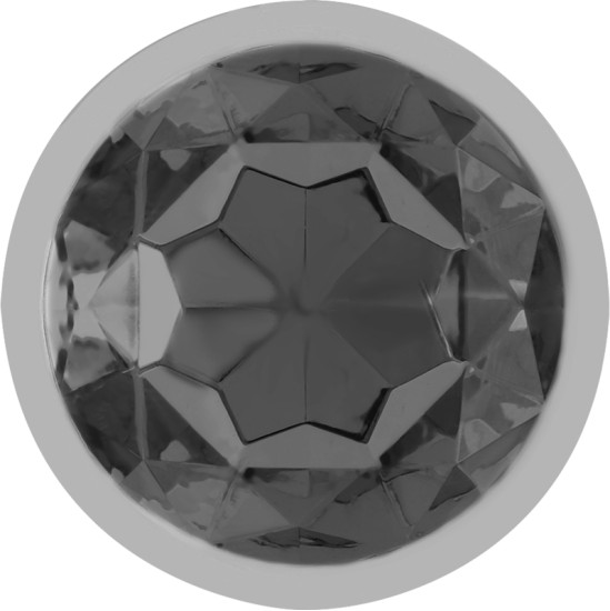 Intense Anal Toys INTENSE - ALUMINUM METAL ANAL PLUG WITH BLACK GLASS SIZE M