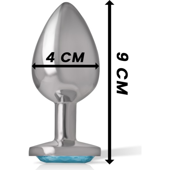 Intense Anal Toys INTENSE - ALUMINUM METAL ANAL PLUG BLUE HEART SIZE L