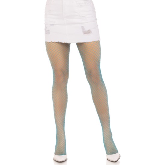 Leg Avenue Hosiery LEG AVENUE - LYCRA FISHNNET PANTYHOSE BLUE