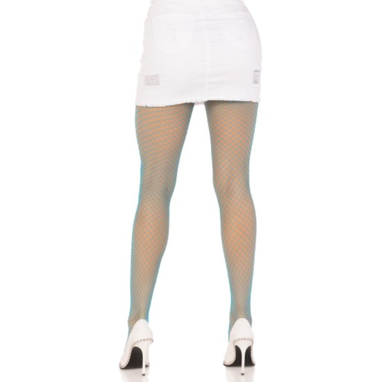 Leg Avenue Hosiery LEG AVENUE - LYCRA FISHNNET PANTYHOSE BLUE