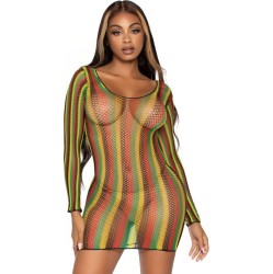Leg Avenue Dresses LEG AVENUE - RASTA MINI DRESS ONE SIZE