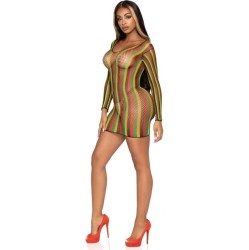 Leg Avenue Dresses LEG AVENUE - RASTA MINI DRESS ONE SIZE