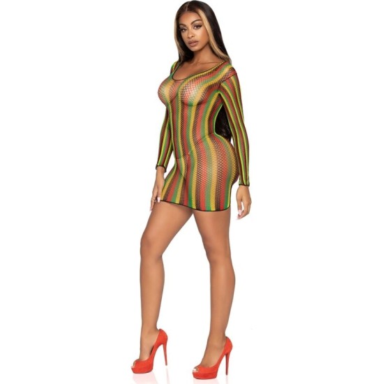 Leg Avenue Dresses LEG AVENUE - RASTA MINI DRESS ONE SIZE