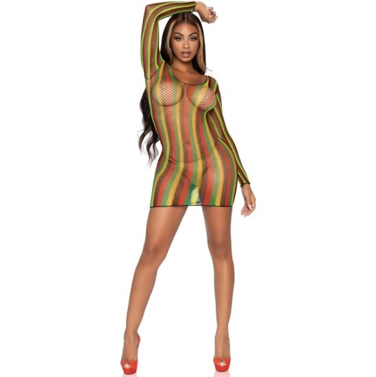Leg Avenue Dresses LEG AVENUE - RASTA MINI DRESS ONE SIZE