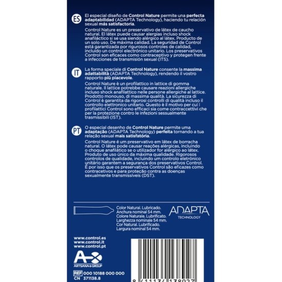Control Condoms CONTROL - ADAPTA NATURE CONDOMS 6 UNITS