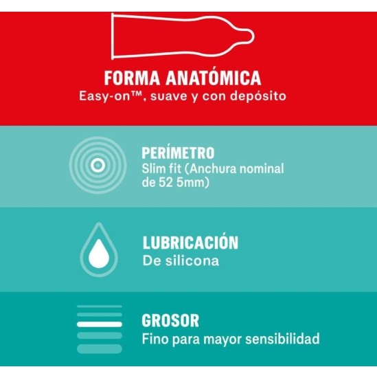 Durex Condoms DUREX - SENSITIVO SLIM FIT 10 UNITS