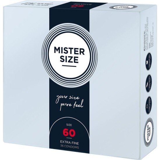 Mister Size CONDOM SIZE XL 60 MM (36 UNITS)