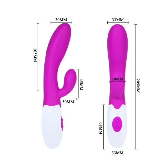 Pretty Love Flirtation ALVIS VIBRATORIAUS SU KLTO STIMULIAVIMU