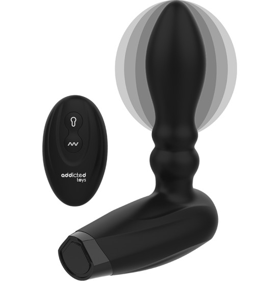 Addicted Toys INFLATABLE REMOTE CONTROL PLUG - 10 MODES OF VIBRATION