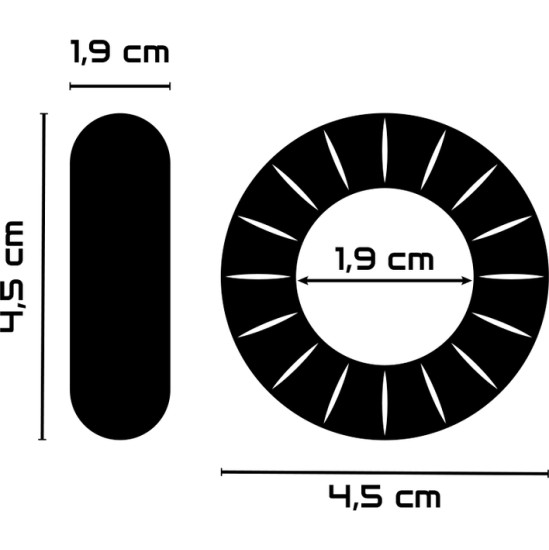 Powering Dzimumlocekļa gredzens 4,5 cm PR07 melns