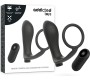 Addicted Toys PENIS RING WITH REMOTE CONTROL ANAL PLUG BLACK RECHARGEABLE