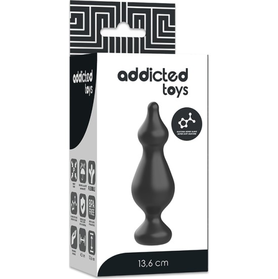 Addicted Toys ANALINIS SEKSUALINIS KIŠTUKAS 13,6 cm JUODAS