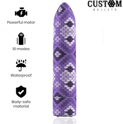 Custom Bullets ПЕРЕЗАРЯЖАЕМАЯ ЗМЕЯ ФИОЛЕТОВАЯ МАГНИТНАЯ ПУЛЯ 10 ИНТЕНСИВНОСТИ