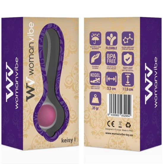 Womanvibe KEISY I BALL GEISHA SILICONE - ROŽINĖ