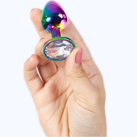 Secretplay Toys SECRET PLAY – METAL BUTT PLUG RAINBOW MAŽAS DYDIS 7 CM